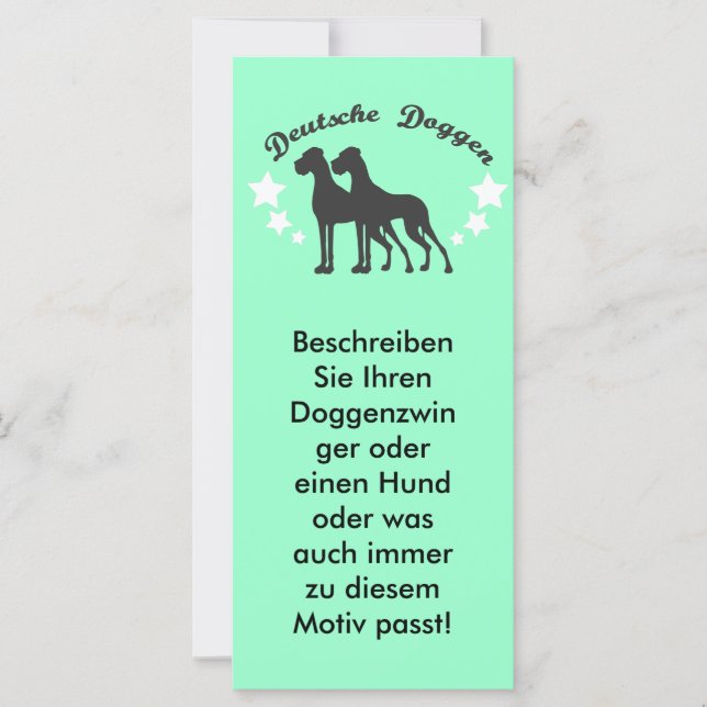 Deutsche Doggen (Vorderseite)