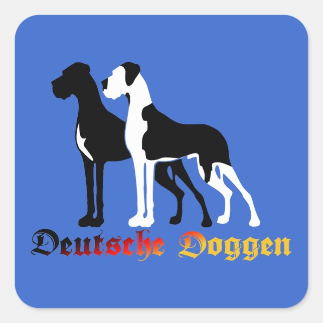 Deutsche Doggen Aufkleber (Vorderseite)