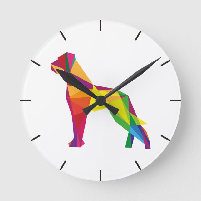 Deutsche Doggen Runde Wanduhr (Vorderseite)