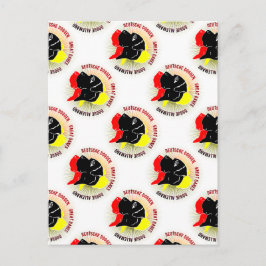 Deutsche Doggen Schwarz Rot Gold Postkarte