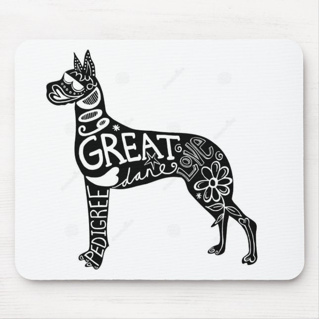 Deutsche Doggen sind GROSS! Mousepad (Vorne)