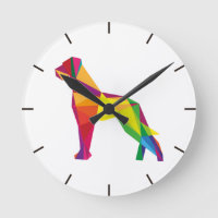 Deutsche Doggen-Uhr abstrakt