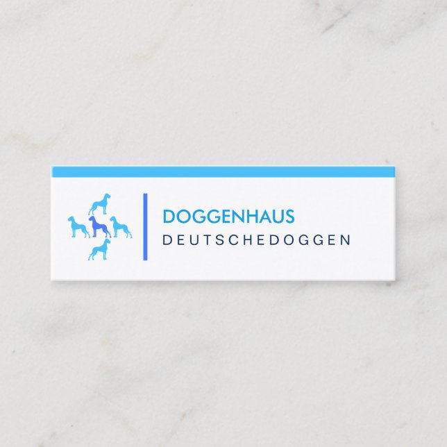 Deutsche Doggen Visitenkarten Mini Visitenkarte (Vorderseite)
