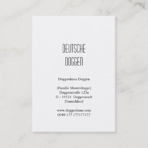 Deutsche Doggen Visitenkarten Visitenkarte