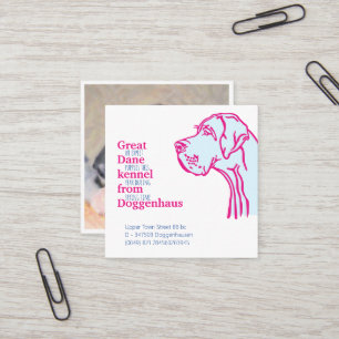 Deutsche Doggen-Welpen-Verkaufskarten Quadratische Visitenkarte