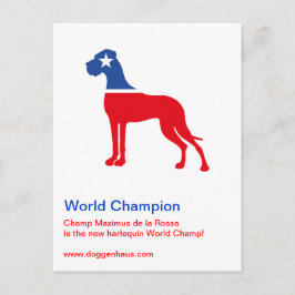 Deutsche Doggen Zuchtstätte Marketing Postkarte We