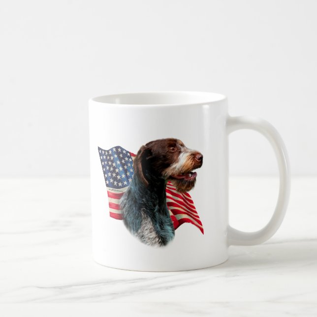 Deutsche Drahthaar Pointer Flag Tasse (Rechts)
