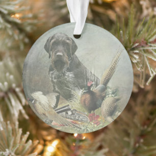 Deutsche Drahthaar Pointer Ornament