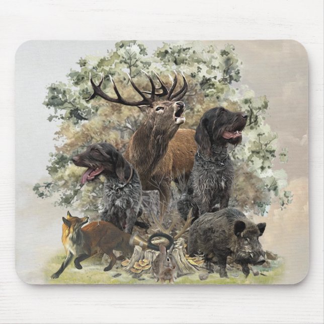 Deutsche Drahthaare zeigen, Die Leidenschaft für H Mousepad (Vorne)