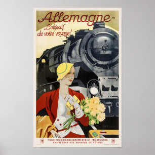 Deutsche Eisenbahn Vintage Poster 1928