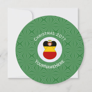 Deutsche Engel-Flagge Weihnachten Personalisiert  Einladung