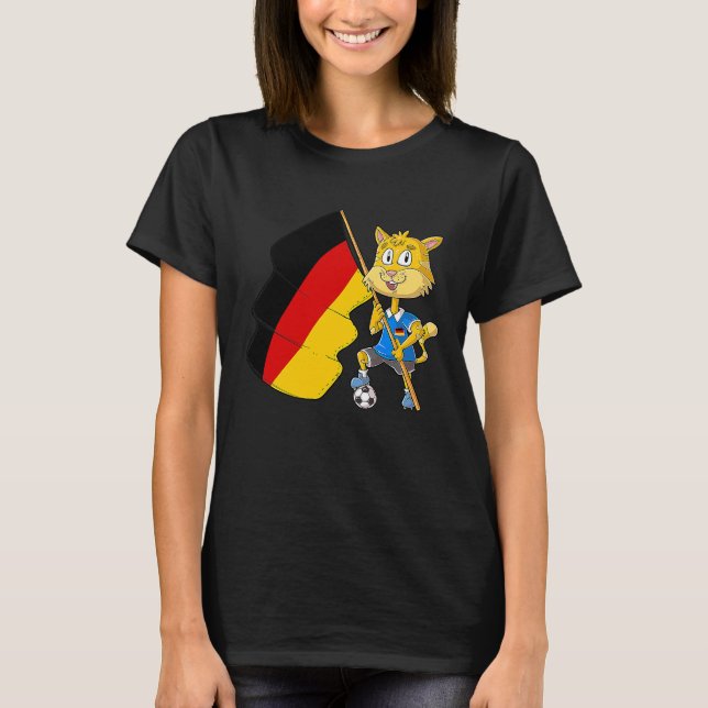 deutsche Fan-Katze T-Shirt (Vorderseite)