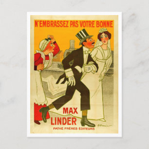 Deutsche Filmwerbung im Vintage-Stil von 1914 Postkarte