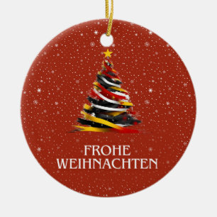 DEUTSCHE FLAG INSPIRIERT KERAMIK ORNAMENT