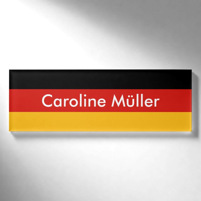 DEUTSCHE FLAGFARBEN + Ihre Ideen Namenschild (Vorderseite)