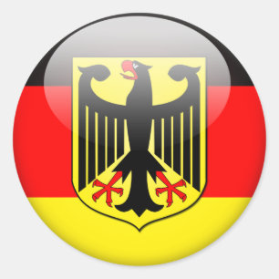 Deutsche Flagge 2.0 Runder Aufkleber