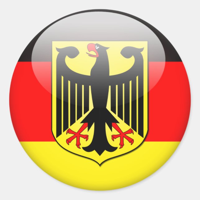 Deutsche Flagge 2.0 Runder Aufkleber (Vorderseite)