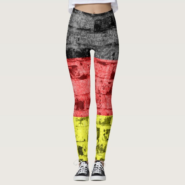 Deutsche Flagge #2 Leggings (Vorderseite)