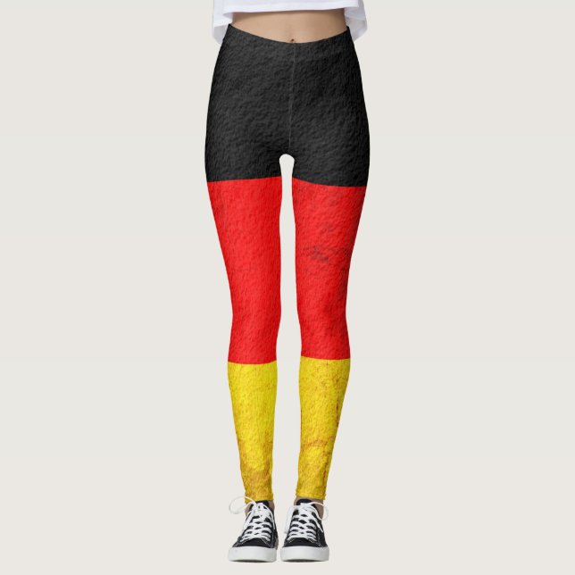 Deutsche Flagge #3 Leggings (Vorderseite)