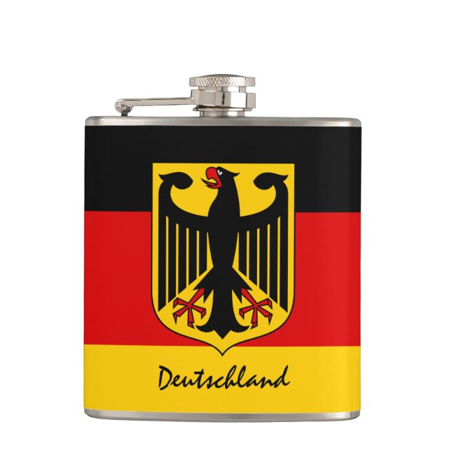 Deutsche Flagge & Adle, Deutschland Patrioten /Deu Flachmann (Vorderseite)