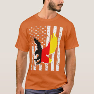 Deutsche Flagge Adler Vintage amerikanische Flagge T-Shirt