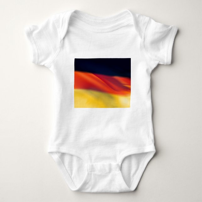 Deutsche Flagge Baby Strampler (Vorderseite)