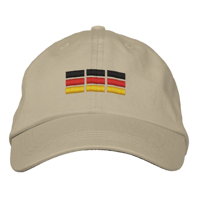 Deutsche Flagge Bestickte Baseballkappe (Vorderseite)