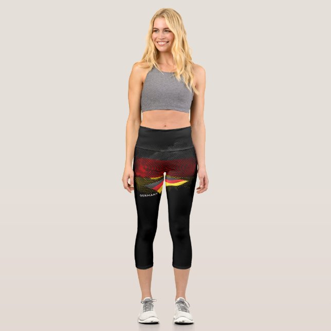 Deutsche Flagge Capri Leggings (Vorderseite)