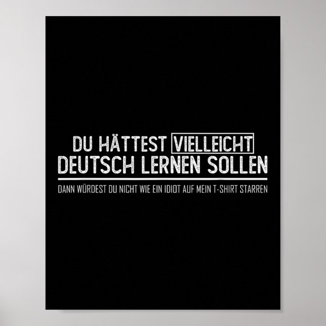 Deutsche Flagge _ _ Deutsch. Poster (Vorne)