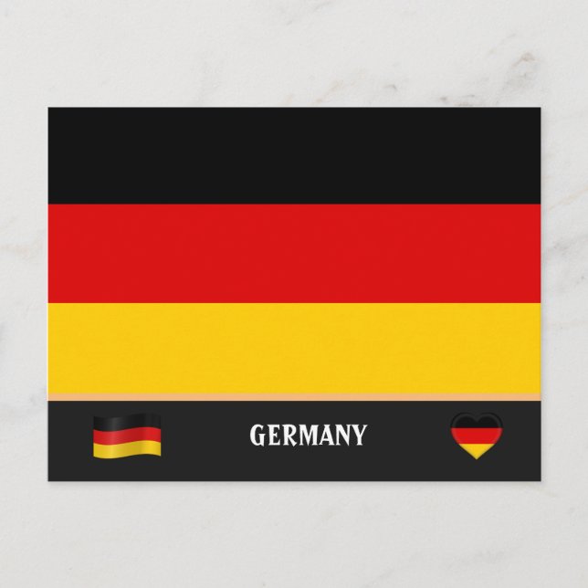 Deutsche Flagge / Deutschland / Deutschland Postkarte (Vorderseite)