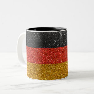 Deutsche Flagge Deutschland Glitzer Zuhause Office Zweifarbige Tasse