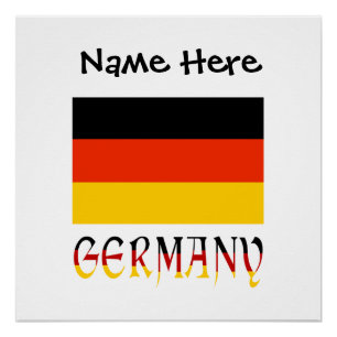 Deutsche Flagge Deutschland Schwarz Personalisieru Poster