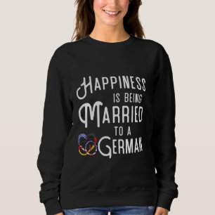 Deutsche Flagge Eheringe Herz Ehe Deutschland Sweatshirt
