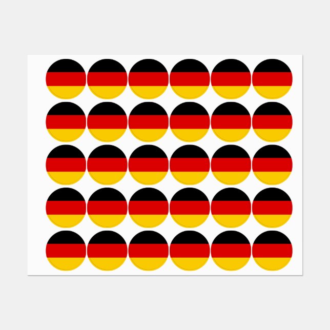 Deutsche Flagge Etiketten (Blatt)
