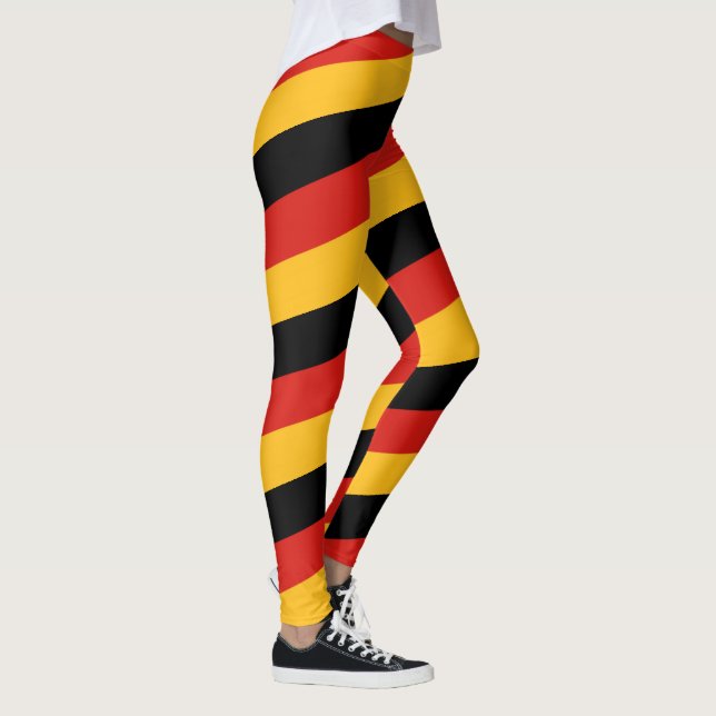 DEUTSCHE FLAGGE FÄRBT Streifen + Ihre Ideen Leggings (Rechts)