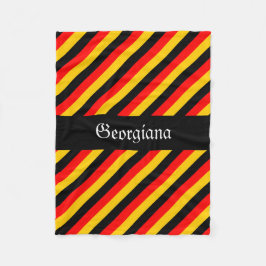 Deutsche Flagge färbt Streifen-Muster + Fleecedecke