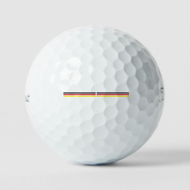 Deutsche Flagge Farbweg Titleist 12 Pack Golfbälle (Vorderseite)