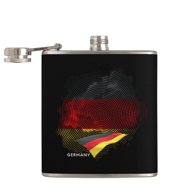 Deutsche Flagge Flachmann (Geöffnet)