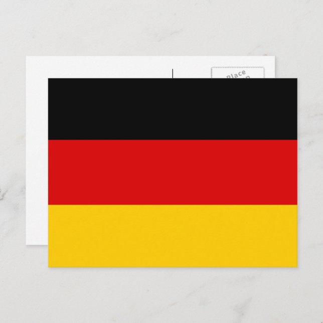 Deutsche Flagge, Flagge Postkarte (Vorne/Hinten)