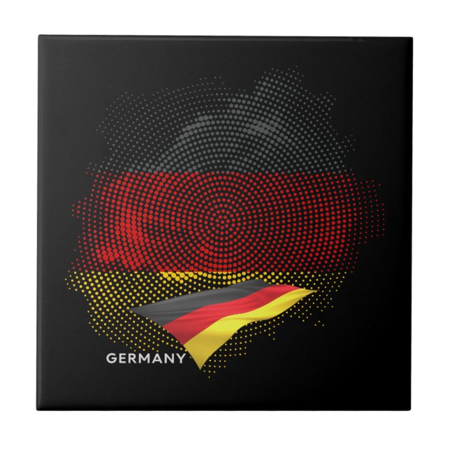 Deutsche Flagge Fliese (Vorderseite)