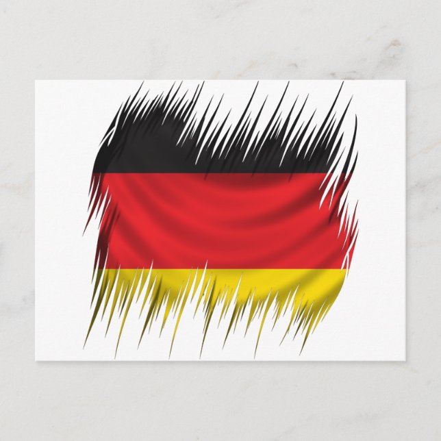 Deutsche Flagge für Shredders Postkarte (Vorderseite)