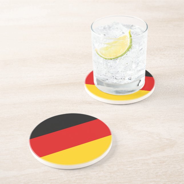 Deutsche Flagge Getränkeuntersetzer (Seite)