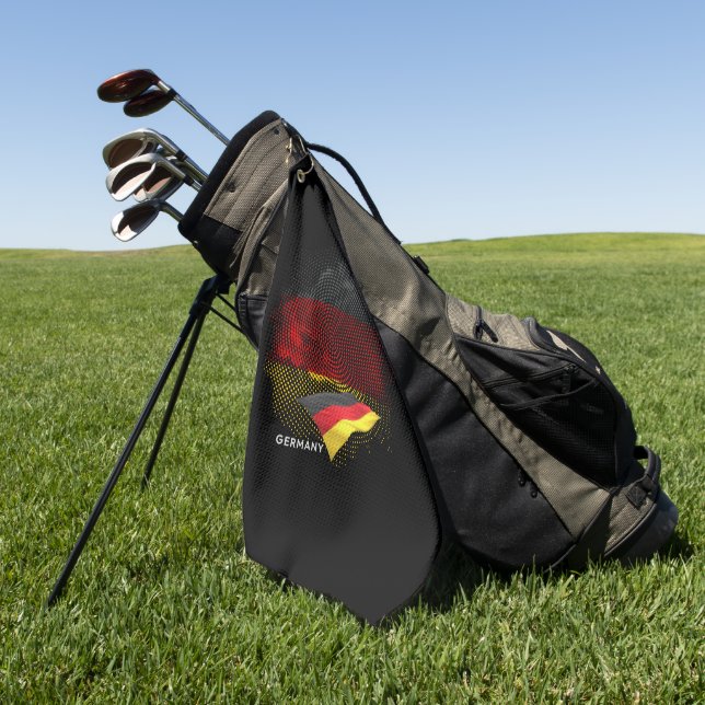 Deutsche Flagge Golfhandtuch (Gras)