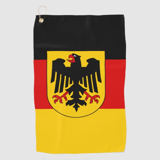 Deutsche Flagge Golfhandtuch (Vorderseite)