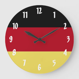 Deutsche Flagge Große Wanduhr