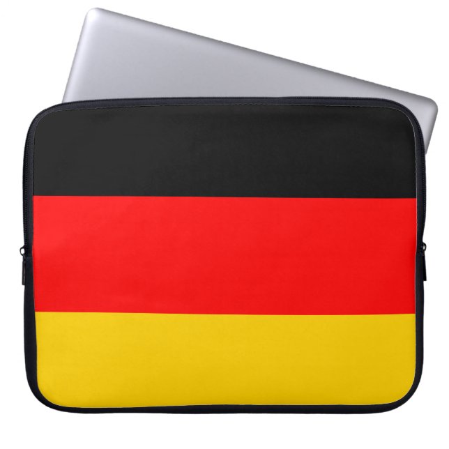 Deutsche Flagge Laptopschutzhülle (Vorderseite)