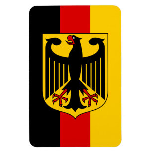 Deutsche Flagge mit Wappen-Magneten Magnet