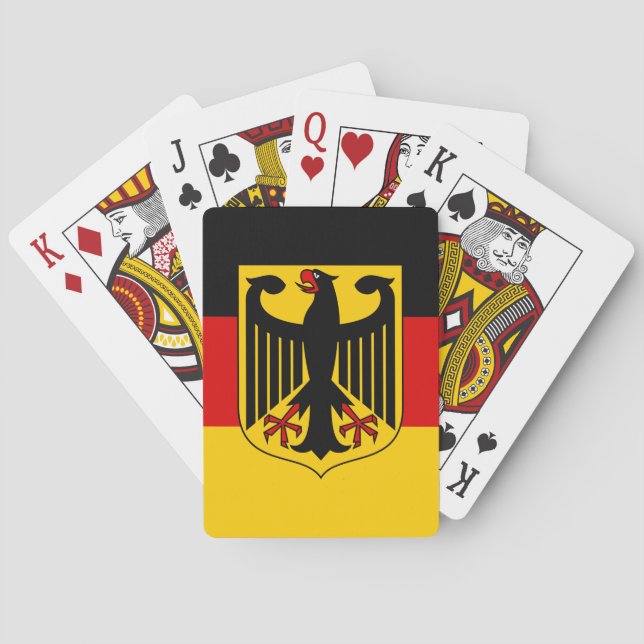 Deutsche Flagge mit Wappen-Spielkarten Spielkarten (Rückseite)