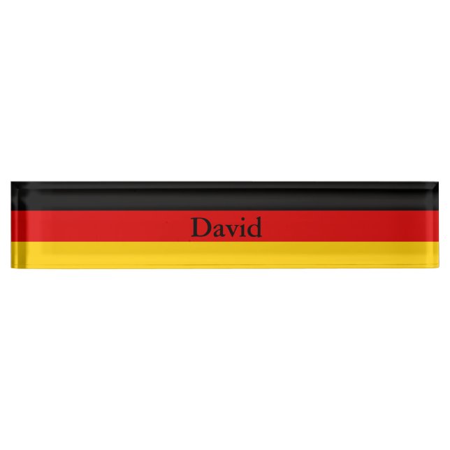 Deutsche Flagge Namensplakette (Vorderseite)