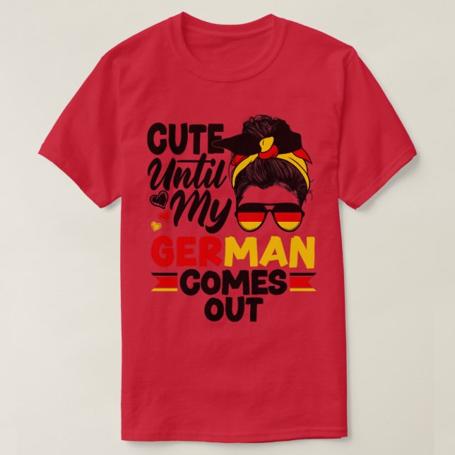 Deutsche Flagge Niedlich bis mein deutsches Co-Co T-Shirt (Design vorne)